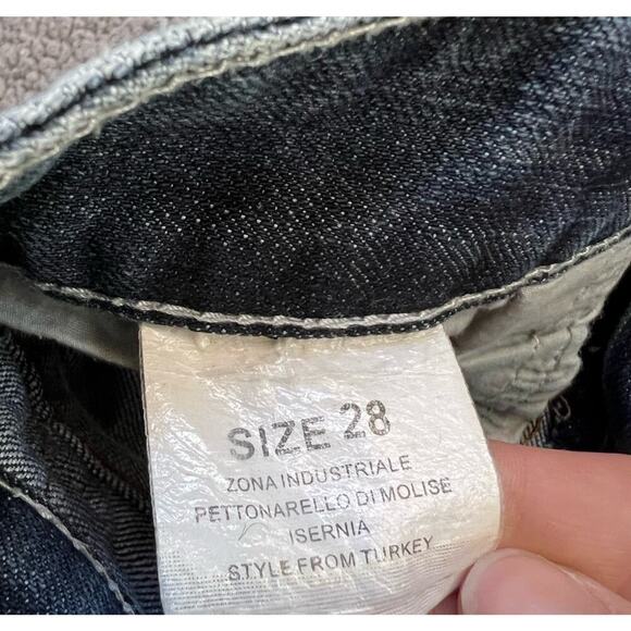 GFFERRE Jeans Womens Size 28 Blue Leg Denim Mid Rise‎ Fit Pockets Turkey - Picture 6 of 6
